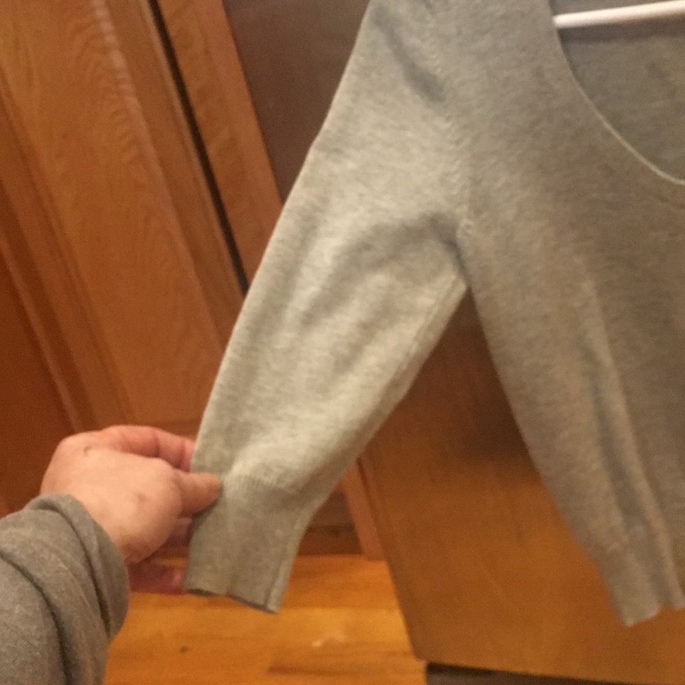 Nwot delia crop sweater grey size large - Picture 4 of 9